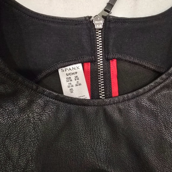 Spanx Faux Leather Sheath Dress - new with tag - Picture 7 of 7